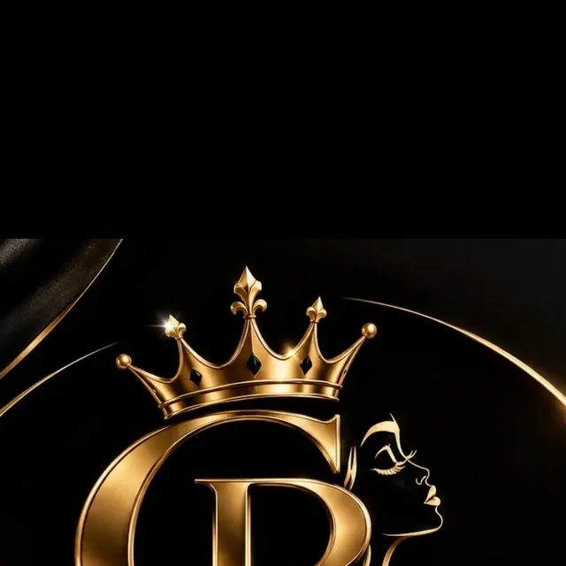 CR monogram on black silk